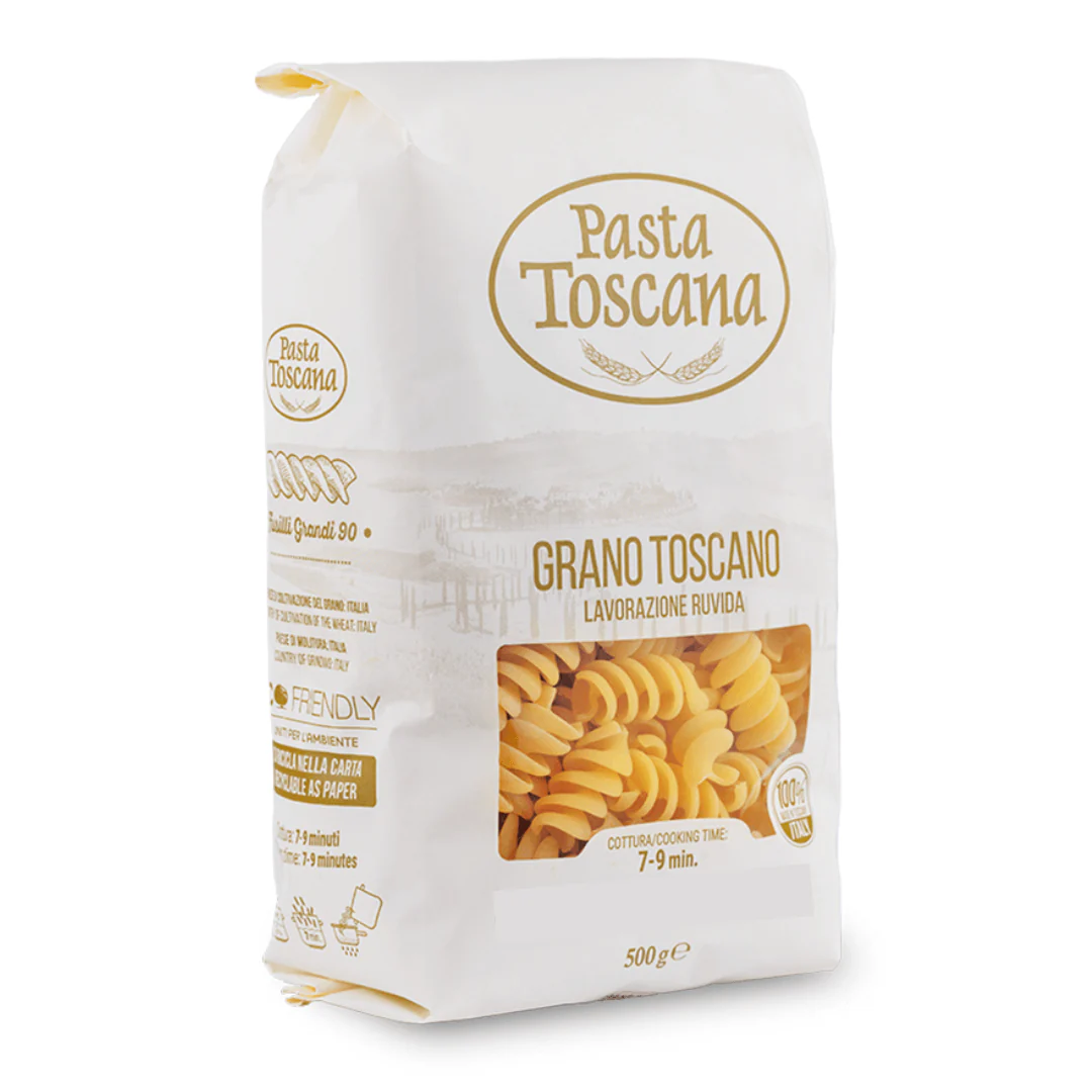 Pasta Toscana Fusilli Grandi (n° 90) prémium olasz durumbúza tészta 500g