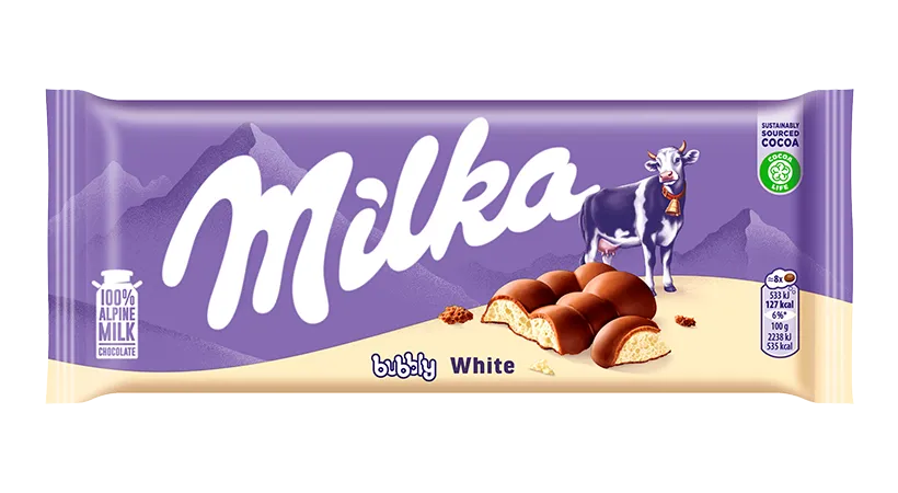 Milka Bubbly White Alpesi tejcsokoládé 95g
